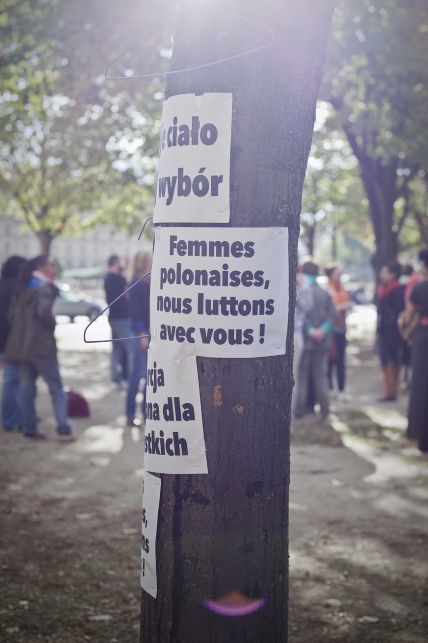 Manifestation de soutien contre la loi anti-IVG en Pologne - Octobre 2016 / Paris