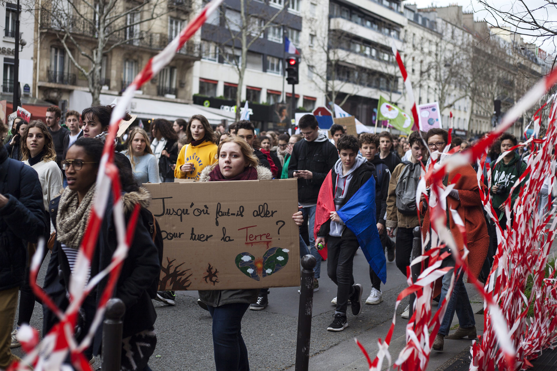 15 mars 2019, grève mondiale pour le climat des lycéens et étudiants parisiens